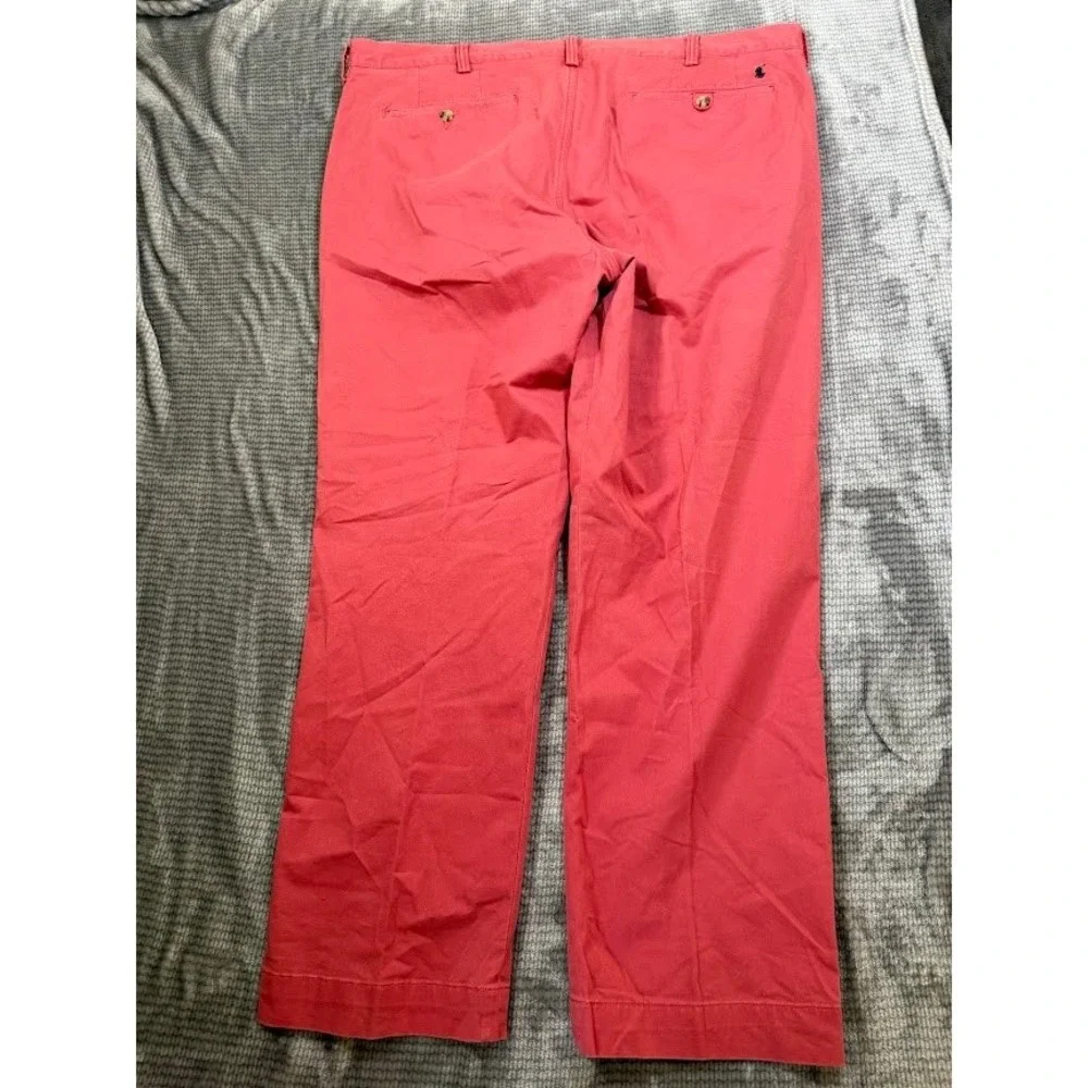 Polo Ralph Lauren Mens 40x30 Stretch Straight Fit Chino Pants Salmon Pink Coral